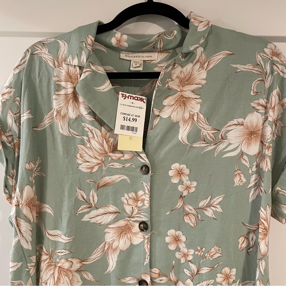 Tropical button up shirt - Picture 3 of 4